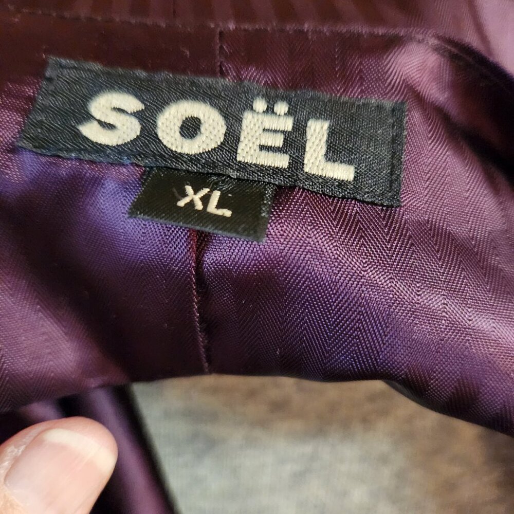 Man's Soel XL Purple Ivy Leaf Pattern Vest 100% Rayon Velveteen - Picture 4 of 4